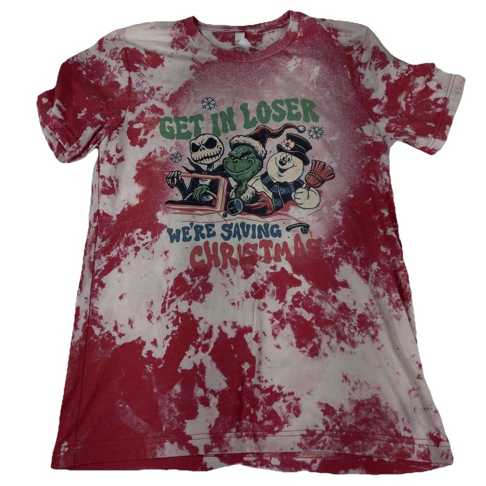 Bella Canvas Shirt Womens Medium Get In Loser Christmas Movie Grinch Graphic Tee